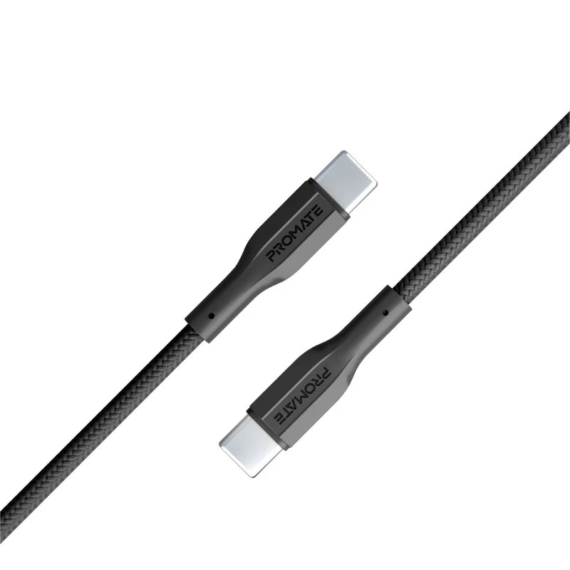 PROMATE XCord-CC High Tensile Strength Data & Charge Cable - 1 Meter / 480Mbps / USB-C / Black