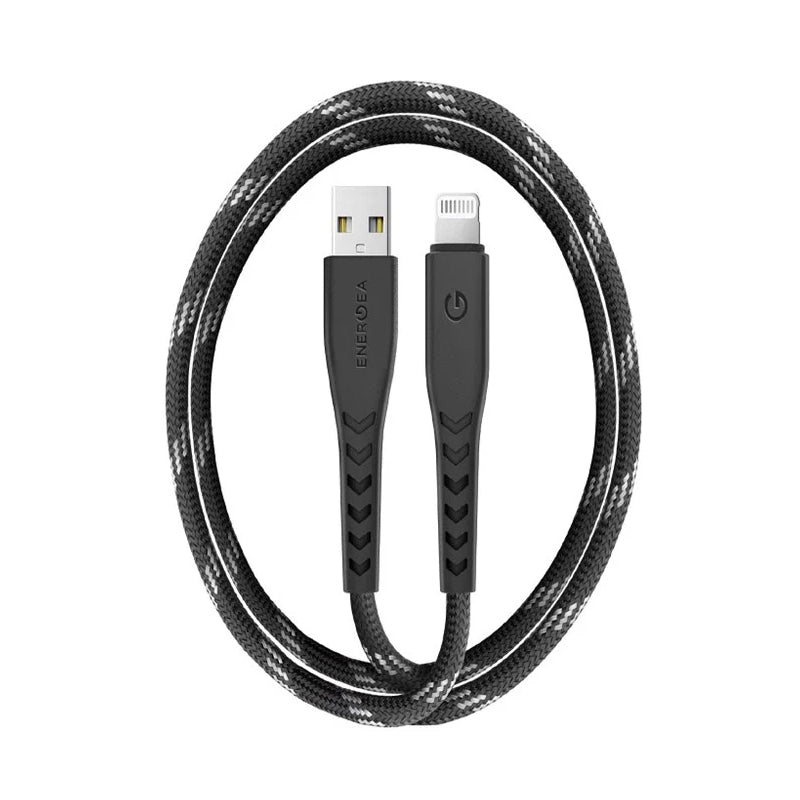 Energea C89 Nyloflex Charge And Sync Cable - 3 Meter / USB-A / Lightning / Black