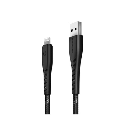 Energea C89 Nyloflex Charge And Sync Cable - 3 Meter / USB-A / Lightning / Black