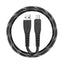 Energea Nyloflex Universal Charge Cable - 1.5 Meter / USB-A / USB-C / Black