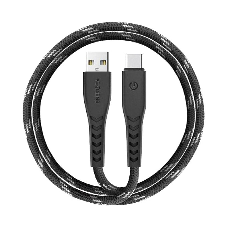 Energea Nyloflex Universal Charge Cable - 1.5 Meter / USB-A / USB-C / Black