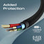 PROMATE XCord-Ai200 High Tensile Strength Data & Charge Cable - 2 Meter / 480Mbps / USB-A / Lightning / Black