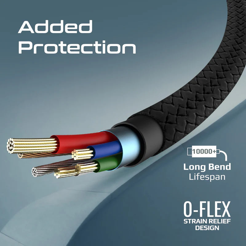 PROMATE XCord-Ai200 High Tensile Strength Data & Charge Cable - 2 Meter / 480Mbps / USB-A / Lightning / Black
