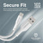 PROMATE XCord-AC Super Flexible Data and Charge Cable - 1 Meter / 480Mbps / USB-A / USB-C / White