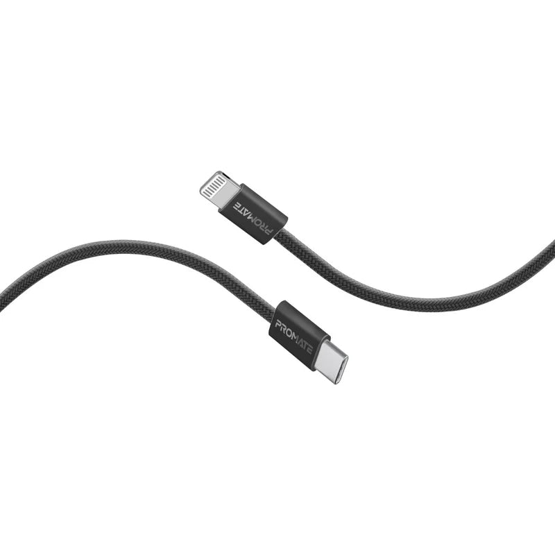 كابل بروميت إيكو لاين-Ci120 للشحن فائق السرعة - بطول 1.2 متر / 480 ميجابت/ثانية / لايتنينج / يو إس بي C / أسود