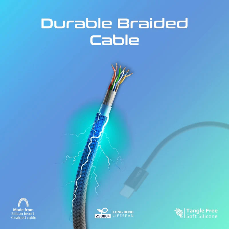 كابل بروميت إيكو لاين-Ci120 للشحن فائق السرعة - بطول 1.2 متر / 480 ميجابت/ثانية / لايتنينج / يو إس بي C / أسود