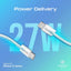 PROMATE EcoLine-Ci120 Super-Fast Charge Cable - 1.2 Meter / 480Mbps / Lightning / USB-C / White
