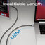 PROMATE LucidLine-CC120 High Tensile Power Delivery Charge Cable - 1.2 Meter / 480Mbps / USB-C / Black