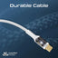 PROMATE LucidLine-CC120 High Tensile Power Delivery Charge Cable - 1.2 Meter / 480Mbps / USB-C / White