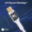 PROMATE LucidLine-CC200 High Tensile Power Delivery Charge Cable - 2 Meter / 480Mbps / USB-C / White