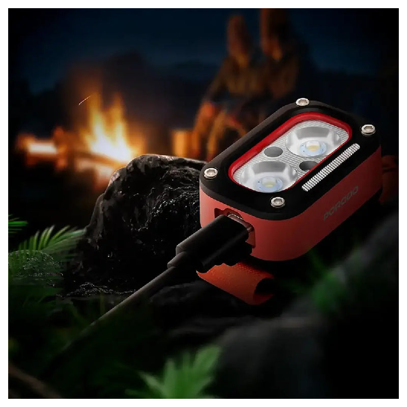 Porodo Wave-Sensor Rechargeable LED Headlamp - 800mAh / Orange