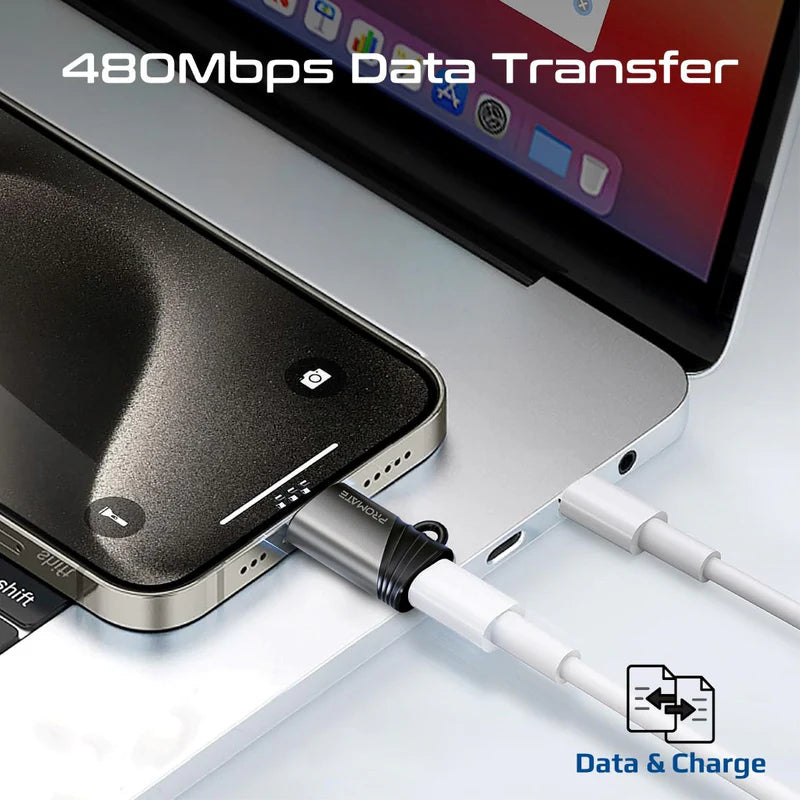 PROMATE Link-Ci Ultra-Fast Charging Lightning to USB-C Adapter