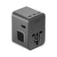 Energea Travelworld Travel Adapter - 45W / USB-C / USB-A / Gunmetal