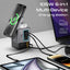 PROMATE PowerSync-105 GaNFast Multi-Port Wireless Charging Station with Dual Retractable Cables - 105W / Black
