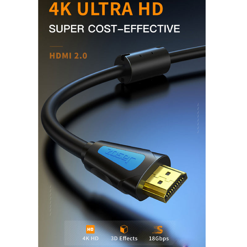 Jasoz T-A225 HDMI Cable - 4K / 20 Meter / Black/Blue