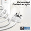 PROMATE PowerTower-70W Multi-Port Charging Station with Quad AC Sockets - 70W / White