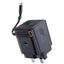 PROMATE Cubix-R65 GanFast Charging Adapter with Retractable USB-C Cable - 65W / USB-C / Black
