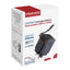 PROMATE Cubix-R65 GanFast Charging Adapter with Retractable USB-C Cable - 65W / USB-C / Black
