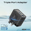 PROMATE PowerPort-45 Power Delivery GaNFast Charger - 45W / USB-C / USB-A / Black