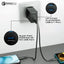 PROMATE PowerPort-45 Power Delivery GaNFast Charger - 45W / USB-C / USB-A / Black