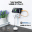 PROMATE VersaSocket Multi-Function AC Socket Charger Built-In USB-C Cable - 20W / USB-C / USB-A / White