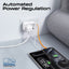 PROMATE VersaSocket Multi-Function AC Socket Charger Built-In USB-C Cable - 20W / USB-C / USB-A / White
