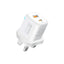 PROMATE PowerPort-25AC Power Delivery Ultra-Fast Dual Port AC Charger - 25W / USB-C / USB-A / White