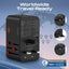 PROMATE TripMate-GaN160 GaNFast Universal Travel Adapter - 160W / USB-C / USB-A / Black