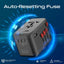 PROMATE TripMate-GaN100 GaNFast Multi-Port Travel Adapter - 100W / USB-C / USB-A / Black