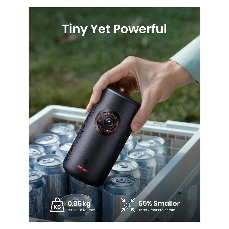 Anker Nebula Capsule 3 Laser Portable Projector - 300 ANSI Lumens / HDMI/USB-C/Audio / Black