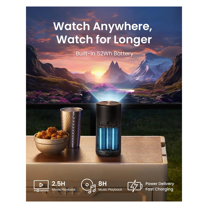 Anker Nebula Capsule 3 Laser Portable Projector - 300 ANSI Lumens / HDMI/USB-C/Audio / Black
