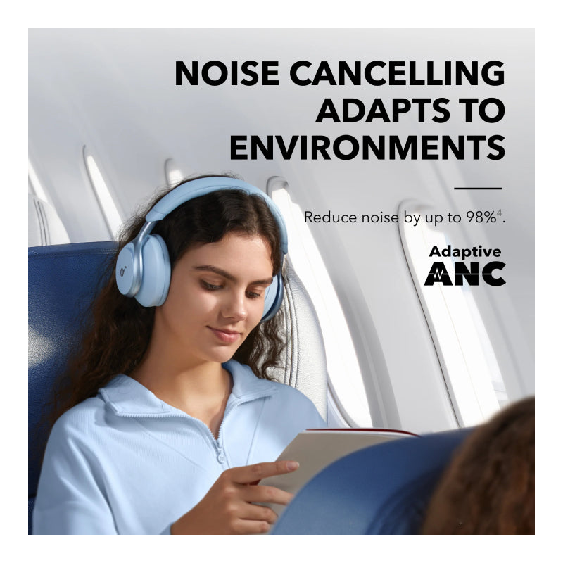 Anker Soundcore Space One ANC Headphones - Over-Ear / Bluetooth / Blue