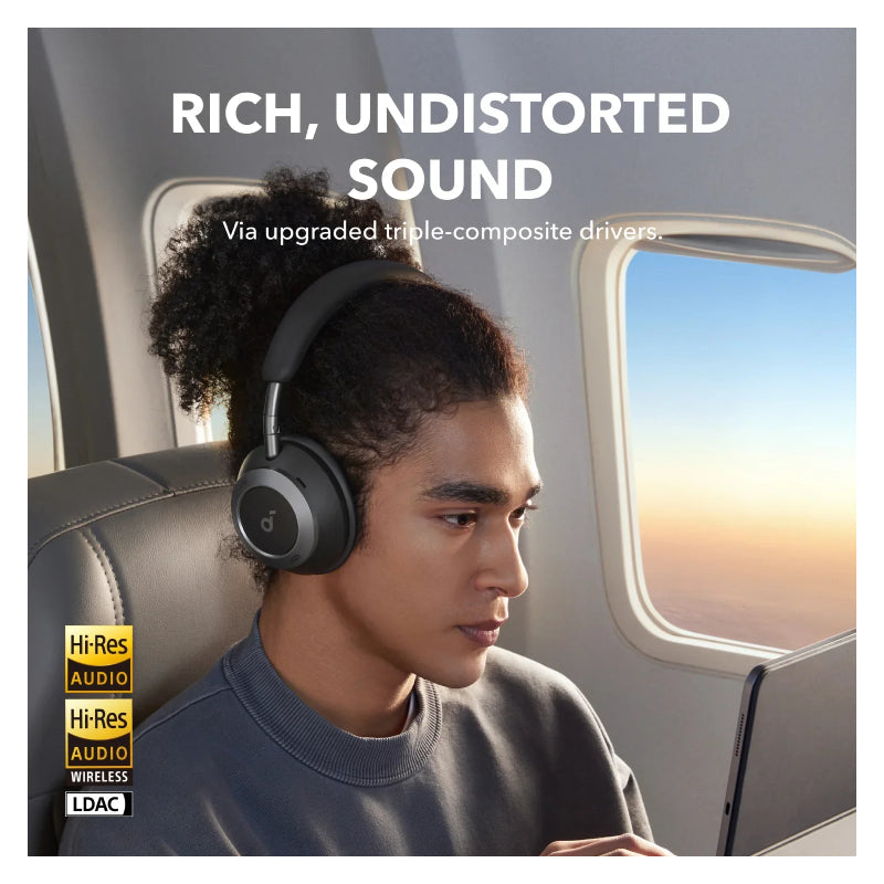 Anker Soundcore Space One Pro ANC Headphones - Over-Ear / Bluetooth / Black