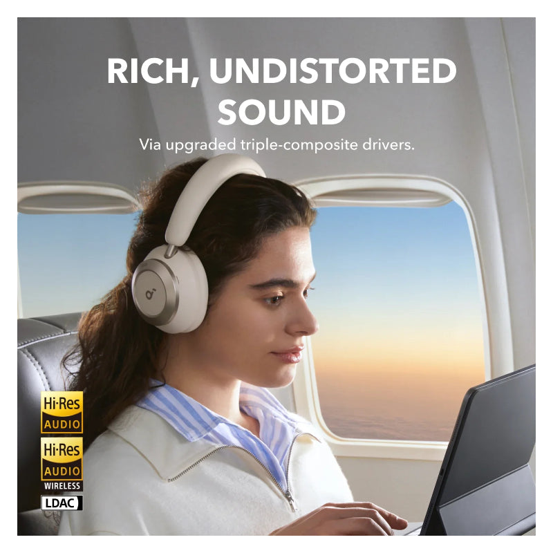 Anker Soundcore Space One Pro ANC Headphones - Over-Ear / Bluetooth / White
