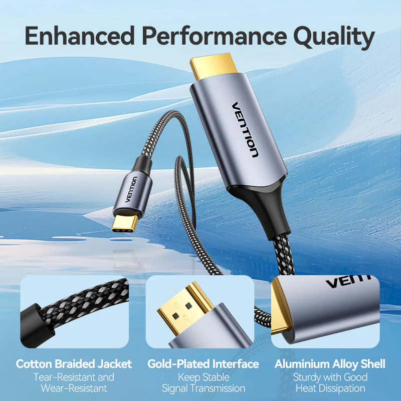 Vention USB-C To HDMI Cable - 4K / 1.8 Meter / Grey
