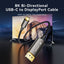 Vention USB-C To DisplayPort Cable - 8K / 2 Meter / Black