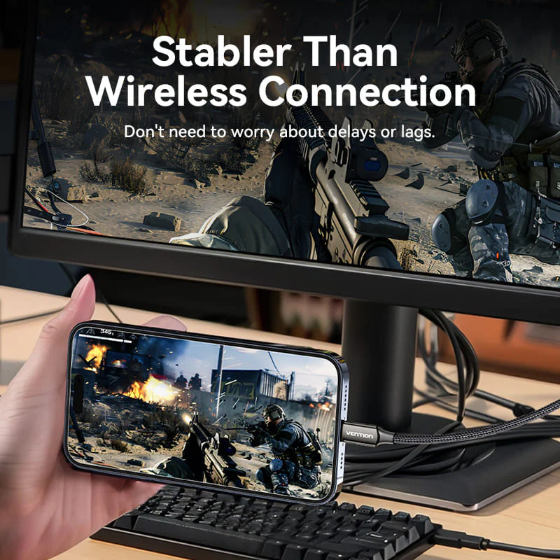 Vention USB-C To DisplayPort Cable - 8K / 2 Meter / Black