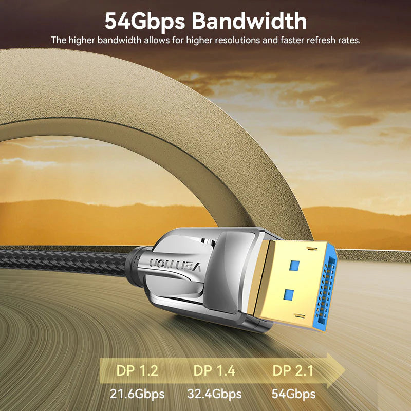 Vention DisplayPort Cable - 54Gbps / 1.5 Meter / Black