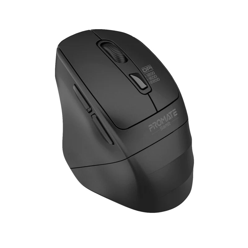 PROMATE Samit Ergonomic Silent Click Wireless Mouse - 2200dpi / Black