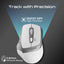 PROMATE Samit Ergonomic Silent Click Wireless Mouse - 2200dpi / White