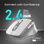PROMATE Samit Ergonomic Silent Click Wireless Mouse - 2200dpi / White
