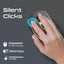 PROMATE Samit Ergonomic Silent Click Wireless Mouse - 2200dpi / Gold