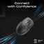 PROMATE UniGlide EZGrip Ergonomic Wireless Mouse - 1600dpi / Black