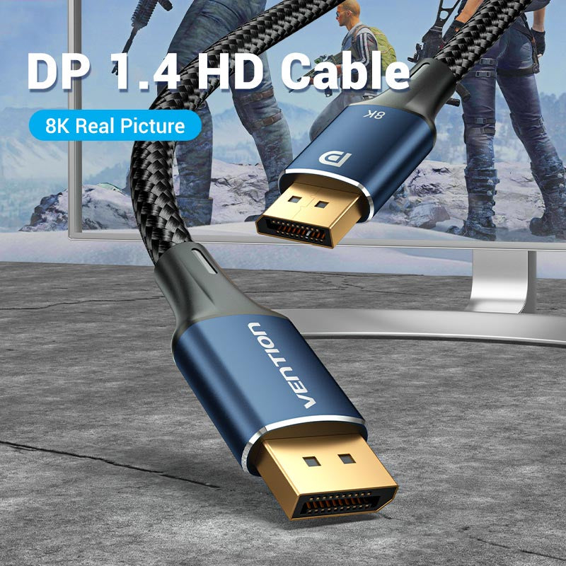 Vention DisplayPort Cable - 8K / 32.4Gbps / 1.5 Meter / Blue