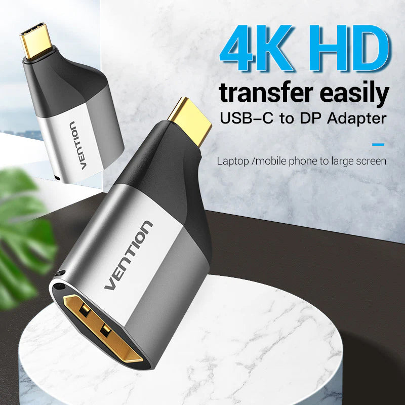 Vention USB-C to DisplayPort Adapter  - 4K / Gray