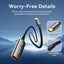 Vention Cotton Braided USB-C to DisplayPort Adapter  - 8K / 0.25 Meter / Black