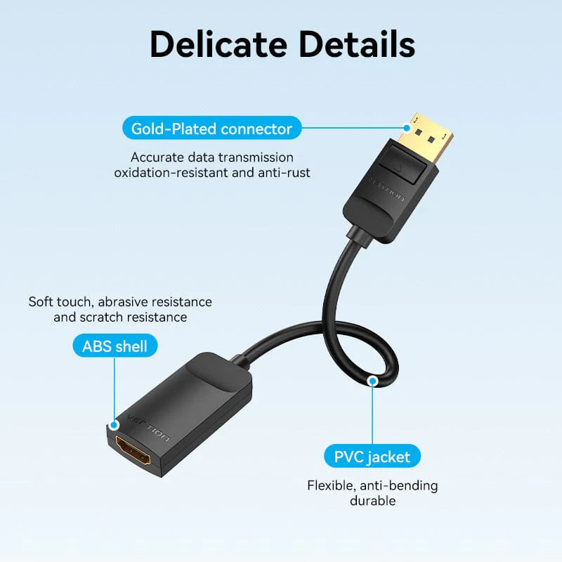 Vention DisplayPort to HDMI Converter - 4K / Black