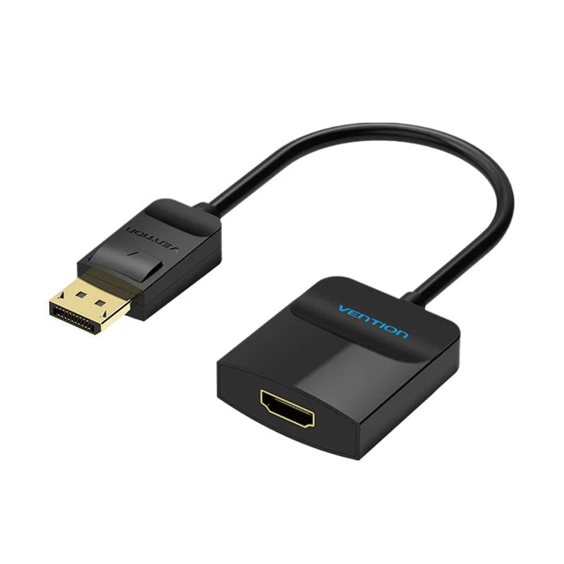 محول فينشن من ديسبلاي بورت إلى HDMI، 1080P، بطول 0.15 متر، باللون الأسود