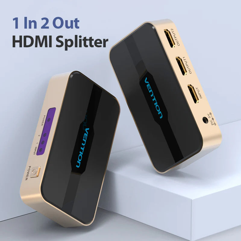 Vention 1-In-2-Out HDMI Splitter - 4K / Black