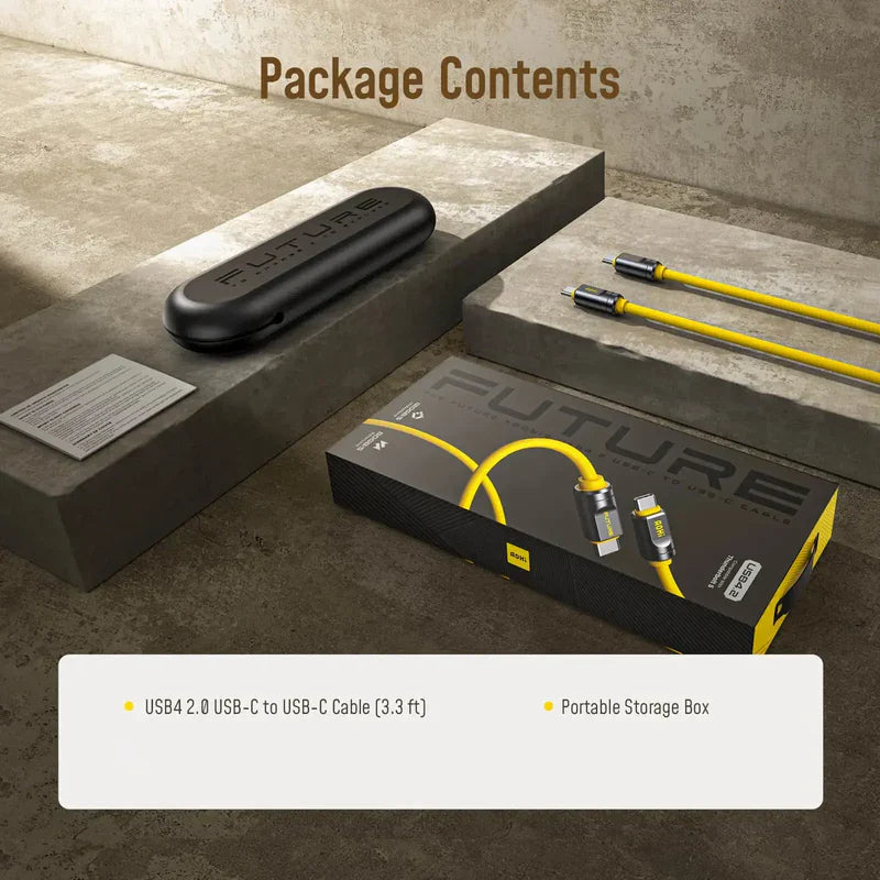 AOHi Future THUNDERBOLT 5.0 Cable - 240W / USB-C / 1 Meter / Yellow